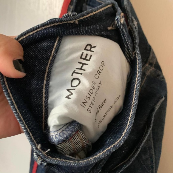 MOTHER Blue Jeans with Red Stripe - Picture 4 of 4